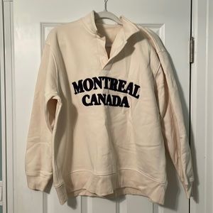 Montreal Canada collared pullover sweatshirt